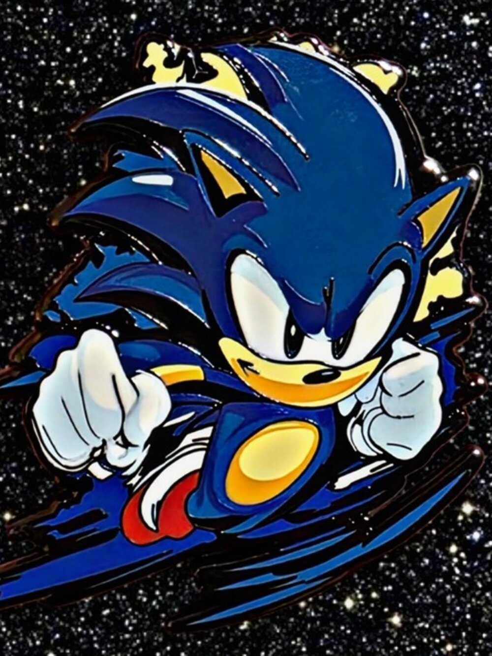 Speedy Sonic the Hedgehog Enamel Pin – Sega Video Game Collectible